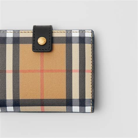 burberry small vintage check and leather folding wallet|burberry small wallet.